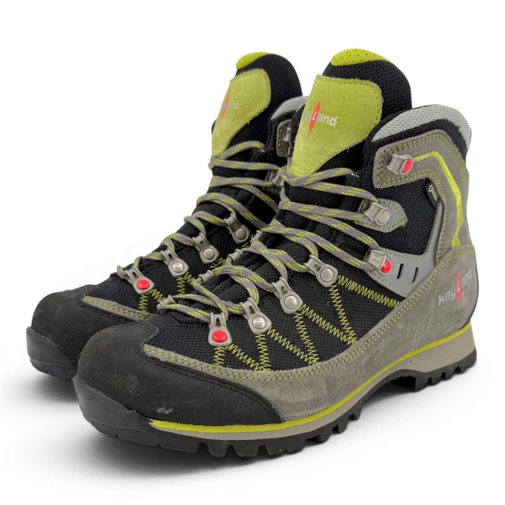 Kayland Unisex Plume Micro GTX Gore-Tex Hiking Boots Grey/Lime M8 W9